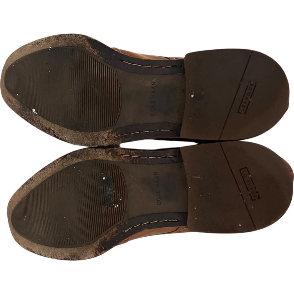 Cole Haan Brown Leather Oxford Dress Shoes with Wingtip Detailing - Picture 5 of 8